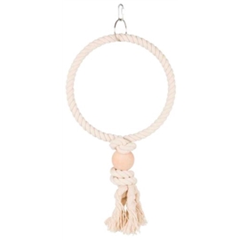 Trixie Argola Algodao com Bola Madeira para Papagaios e Caturras - 24 Cm - OREXTX5159