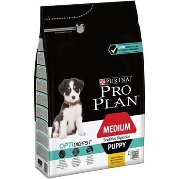 Pro Plan Medium Puppy Sensitive Skin Optidigest Rico em Borrego