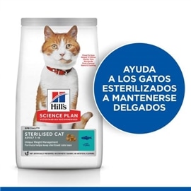 Hill's Science Plan Sterilised Young Adult Cat com Atum - 0.300 Grs #1 - 052742933900