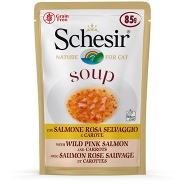 Schesir Sopa de Salmão Rosa Selvagem e Cenoura para Gato