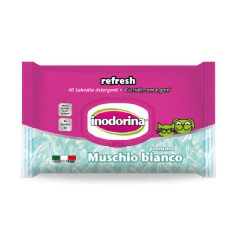 Inodorina - Toalhetes Refresh - Almíscar Branco - FOCO100103