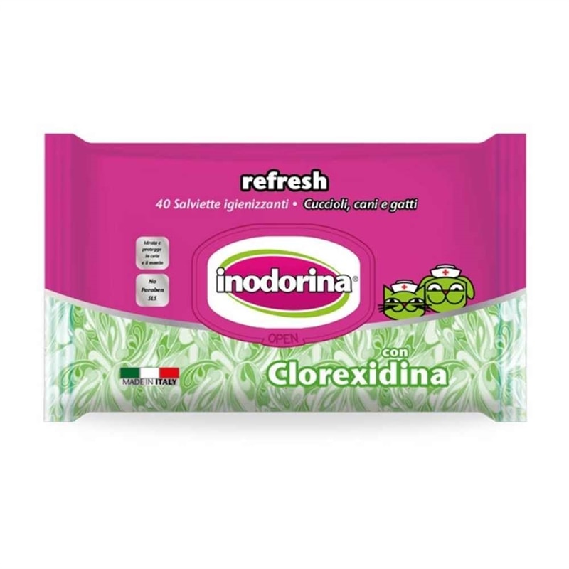 Inodorina - Toalhetes Refresh - Clorexidina - FOCO100106