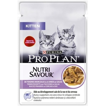 Pro Plan Kitten NutriSavour saqueta de Peru em Molho