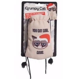 Grumpy Cat Xmas Coal Sack com catnip - GEXMAS-002-01