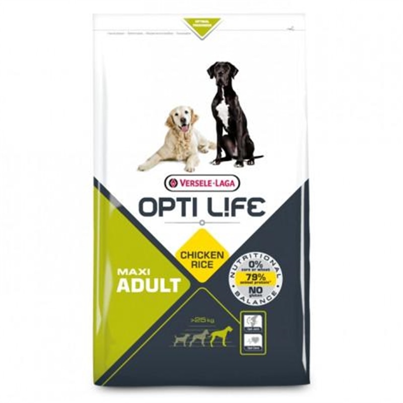 Versele-Laga Opti Life Opti Life Cão Maxi Adulto - Frango e arroz - 125 Kgs - VL431140