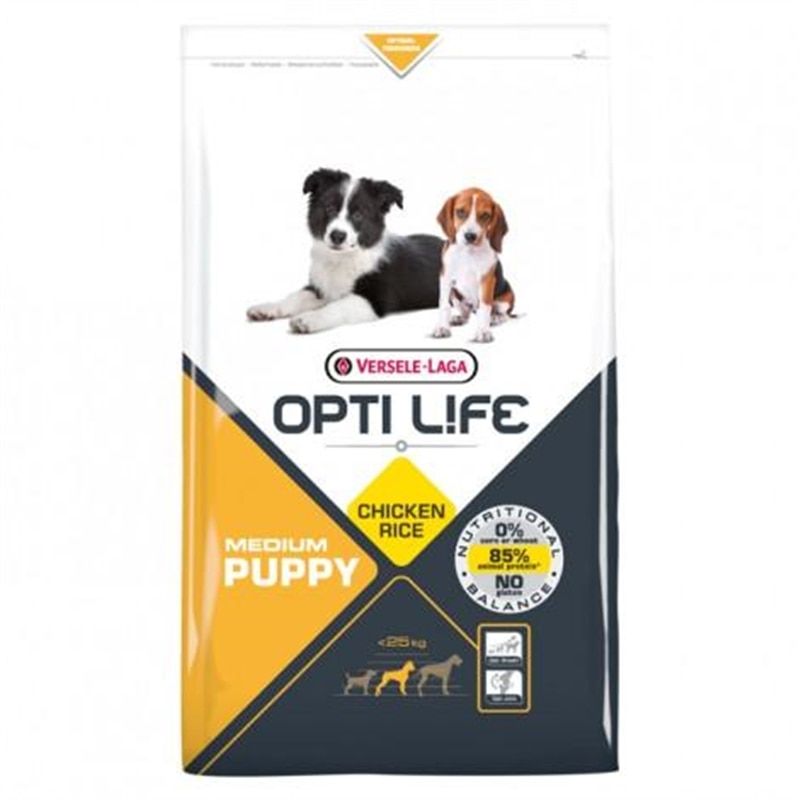 Versele-Laga Opti Life Opti Life Cão Puppy Medium - Frango e arroz - 2,5 Kgs - VL431153
