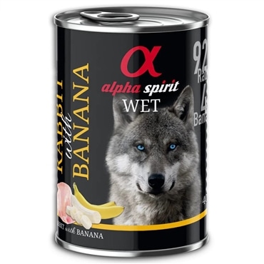 Alpha Spirit WET - Alimento em patê para cão adulto - Coelho e banana