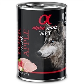 Alpha Spirit WET - Alimento em patê para cão adulto - Porco e maçã - 400 Grs - GEALP-WETD-01-007