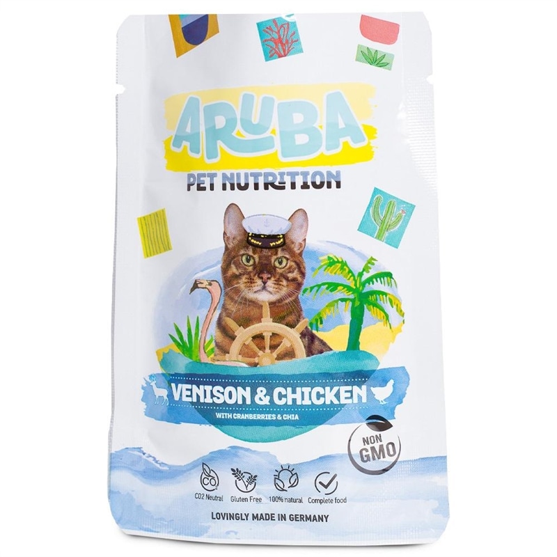 Aruba Alimento para gato - Veado e frango com arandos - 70 Grs - NGACP004