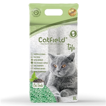 Areia natural e biodegradável de fibras de tofu com aroma de chá verde - Catfield