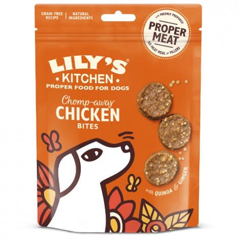 Lily's Kitchen Snacks Chomp-away Chicken Bites para cães - Lily's Kitchen - Rodelas de frango - 70 grs - LK03-DTSCB70