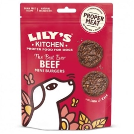 Lily's Kitchen Snacks The Best Ever Beef Mini Burgers para cães - Lily's Kitchen - Hambúrgueres de vaca - 70 grs - LK03-DTSBB70