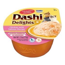 DASHI DELIGHTS CAT RECEITA DE FRANGO COM SALMÃO - 70 Grs - ACINC50-EU868