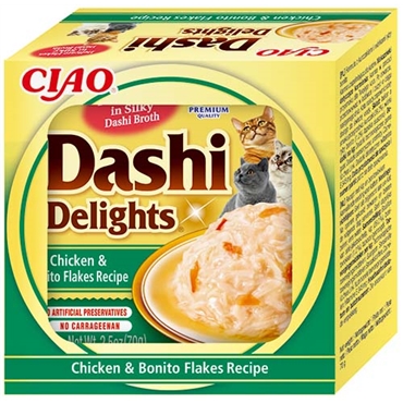 DASHI DELIGHTS CAT RECEITA DE FRANGO COM FLOCOS DE BONITO