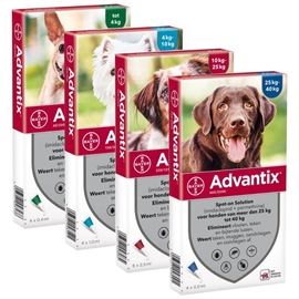 ADVANTIX CÃO - 1 PIPETA - ATÉ 4 KGS - 676
