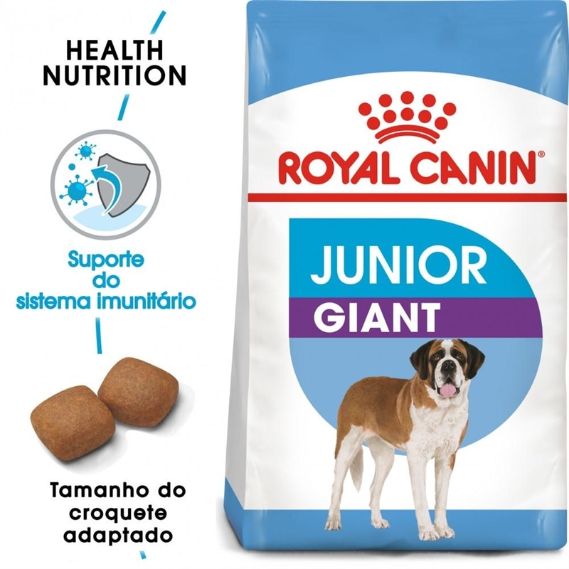 Royal Canin  Junior Giant - Ração seca para cachorro de porte gigante - 15 Kgs + 3 Kgs - RC342159700