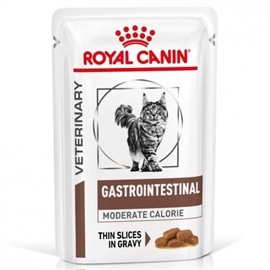 Royal Canin  VET Gastrointestinal Moderate Calorie - Alimento em molho para gato adulto com problemas digestivos - 85 Grs - RC2