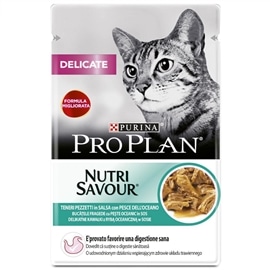 Pro Plan Nutrisavour Delicate - Alimento em molho para gato adulto sensível - Peixe do oceano - 85 Grs - NE12250099