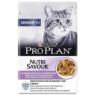 Pro Plan Nutrisavour Sterilised 7+ - Alimento em patê para gato sénior esterilizado - Peru