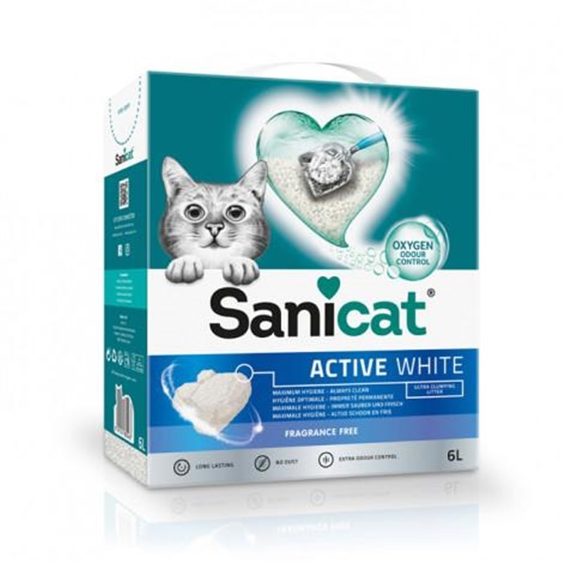 Sanicat Areia aglomerante Active White Fragrance Free - Sanicat - 10 Lts - PR760374
