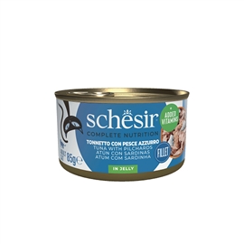 Schesir - Nutrição Completa para Gatos Adultos  ATUM/SARDINHA - 85 Grs - HE1958794