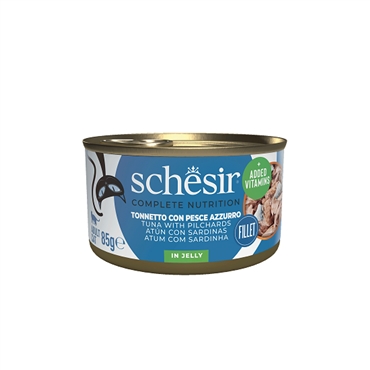 Schesir - Nutrição Completa para Gatos Adultos  ATUM/SARDINHA