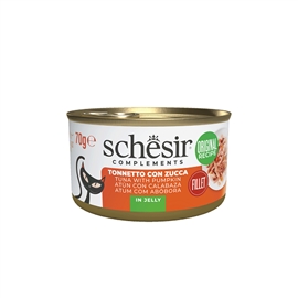 Schesir - Nutrição Completa para Gatos Adultos  ATUM/ABOBORA - 70 Grs - HE1958800