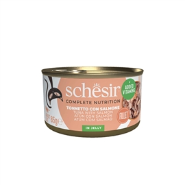 Schesir - Nutrição Completa para Gatos Adultos  ATUM/SALMAO - 85 Grs - HE1958793