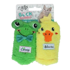 ALL FOR PAWS BRINQUEDO GATO FARM SOCK - 2 PACK - PRAFP2952