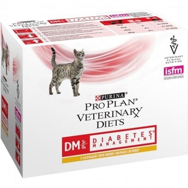 Pro Plan Veterinary Diets Feline DM Diabetes Management Pouch Frango
