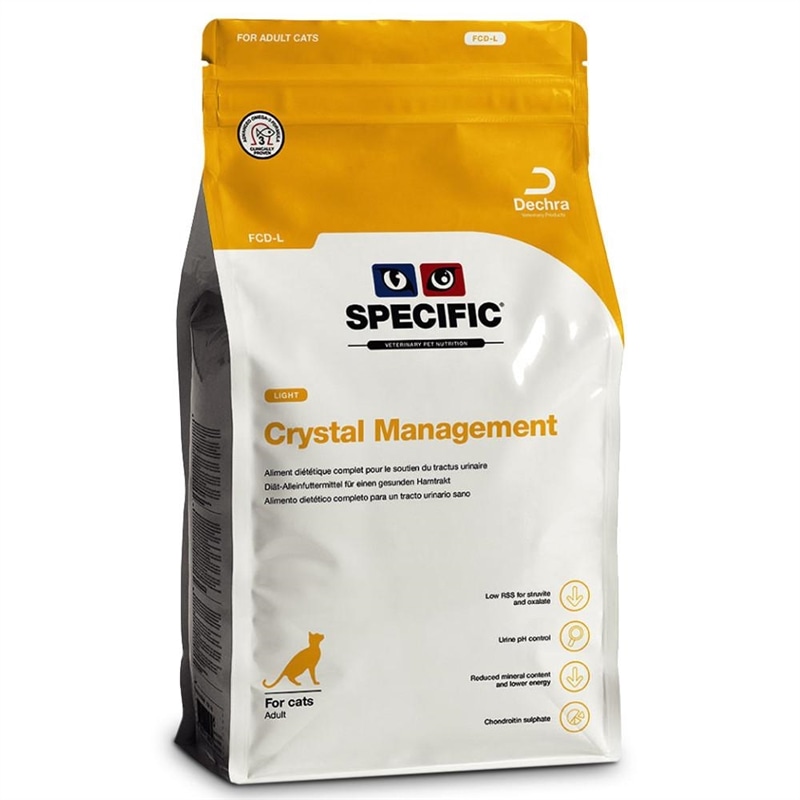 Specific SPECIFIC Crystal Management Light - Ração seca para gato adulto com excesso de peso e problemas urinários - 7 Kgs - HE