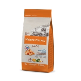 Natures Variety Selected No Grain Gato Esterilizado Salmão - 7 kgs - AFF927990