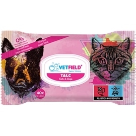 Vetfield Toalhetes Higienicos de Talco para Cães e Gatos - GEVETFLDBW001