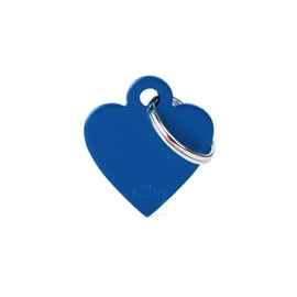 Chapa de identificação SMALL HEART ALUMINUM BLUE - MFMFB23