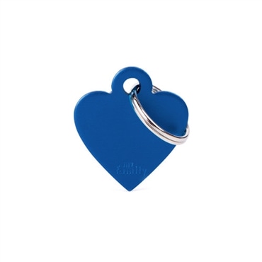 Chapa de identificação SMALL HEART ALUMINUM BLUE