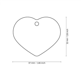 Chapa de identificação BIG HEART ALUMINUM PINK #1 - MFMFB29