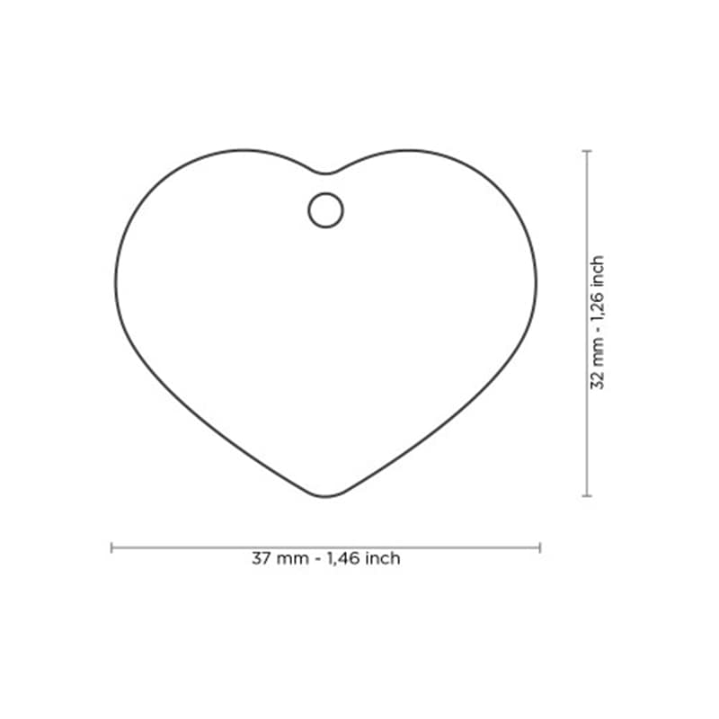 Chapa de identificação BIG HEART ALUMINUM PINK #1 - MFMFB29