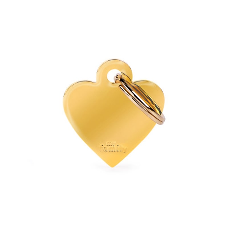 Chapa de identificação SMALL HEART GOLDEN BRASS - MFMFB22