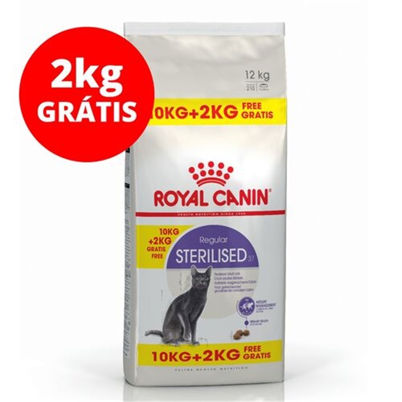 Royal Canin Cat Sterilised 37 - 10Kgs + 2Kgs - RC641164580